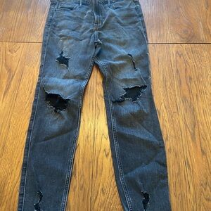 Hollister Men's Distressed Gray Skinny Jeans